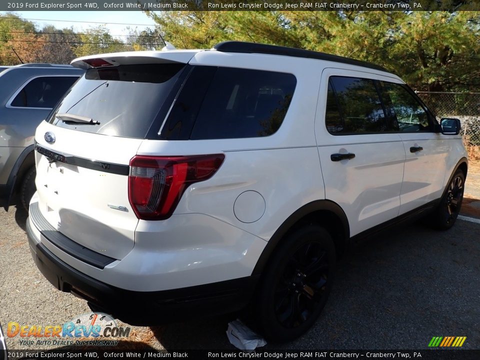 2019 Ford Explorer Sport 4WD Oxford White / Medium Black Photo #4