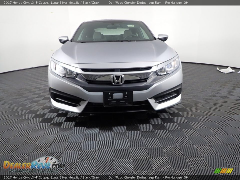 2017 Honda Civic LX-P Coupe Lunar Silver Metallic / Black/Gray Photo #7