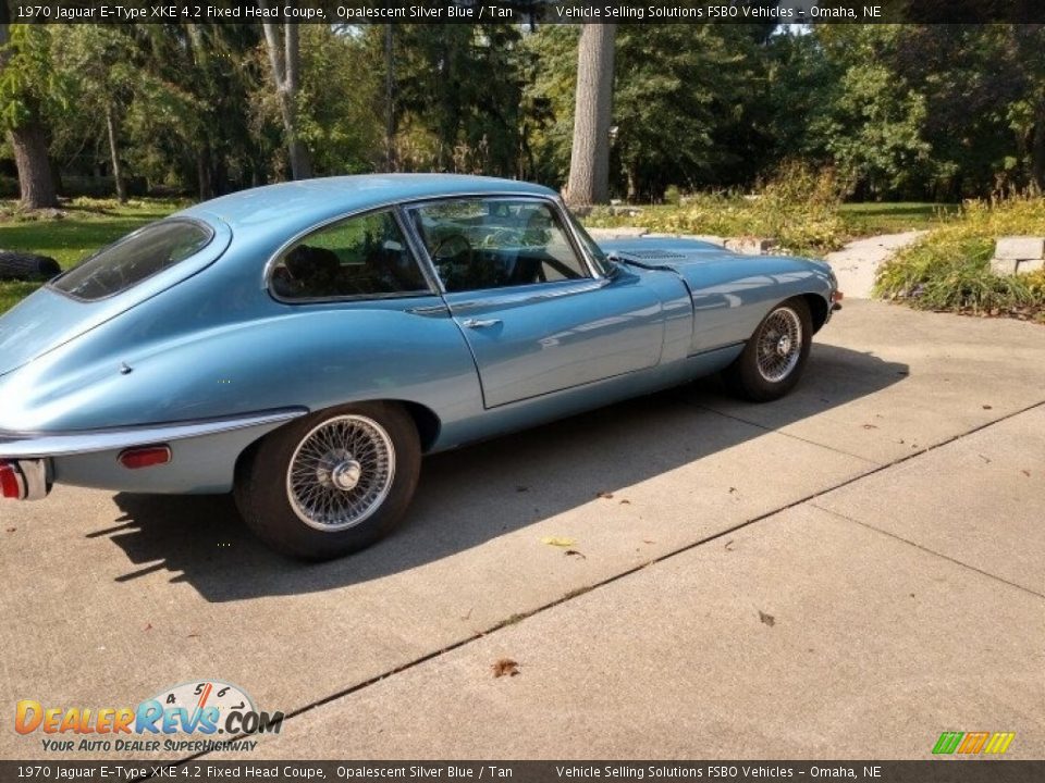 Opalescent Silver Blue 1970 Jaguar E-Type XKE 4.2 Fixed Head Coupe Photo #4