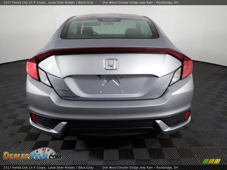 2017 Honda Civic LX-P Coupe Lunar Silver Metallic / Black/Gray Photo #12