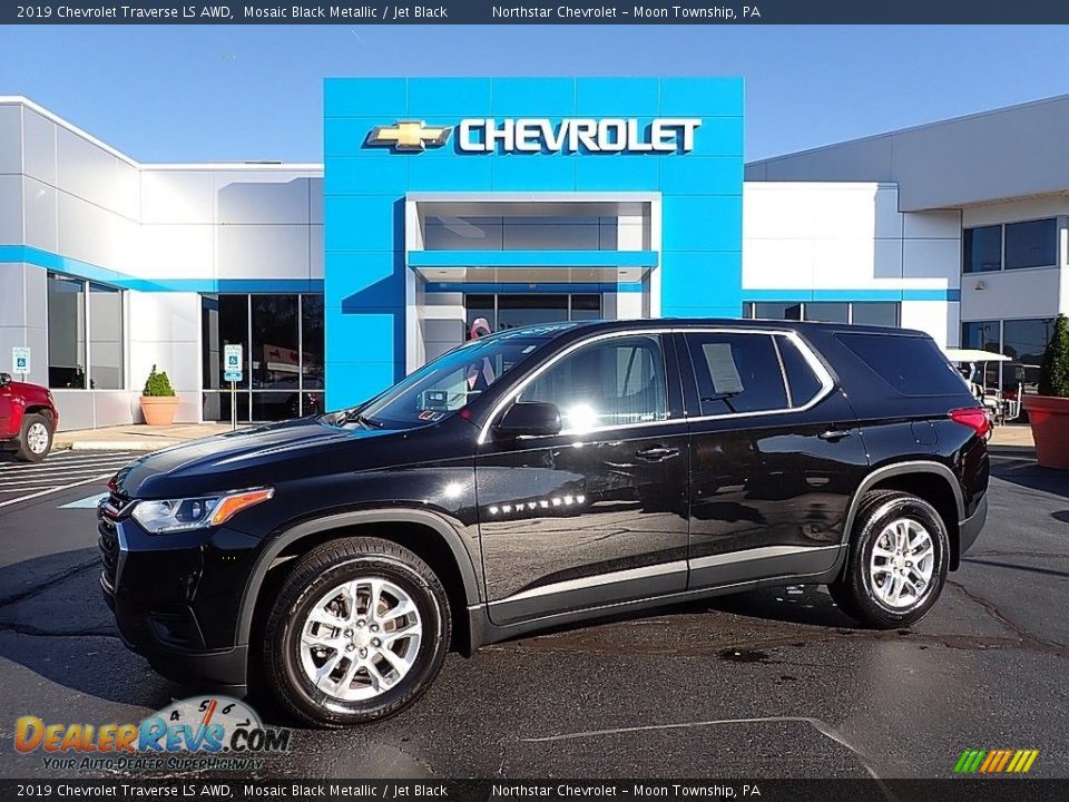 2019 Chevrolet Traverse LS AWD Mosaic Black Metallic / Jet Black Photo #1