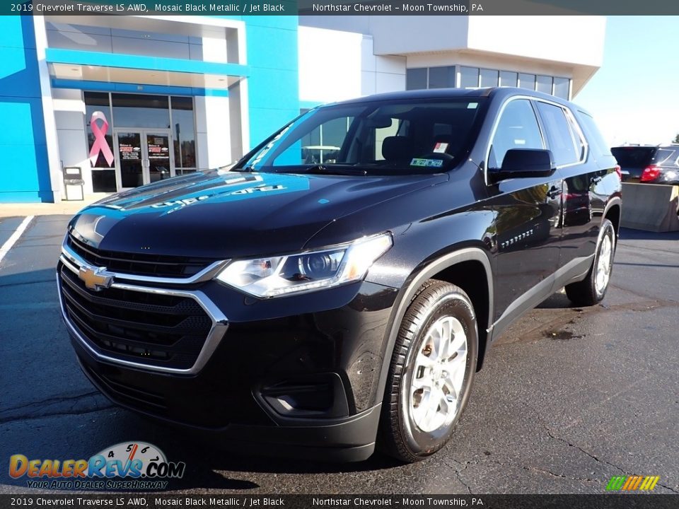 2019 Chevrolet Traverse LS AWD Mosaic Black Metallic / Jet Black Photo #2