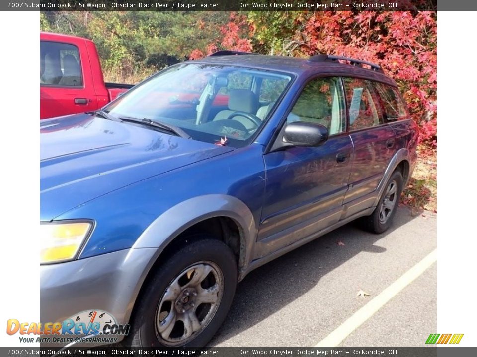 2007 Subaru Outback 2.5i Wagon Obsidian Black Pearl / Taupe Leather Photo #2