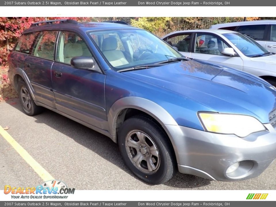 2007 Subaru Outback 2.5i Wagon Obsidian Black Pearl / Taupe Leather Photo #3