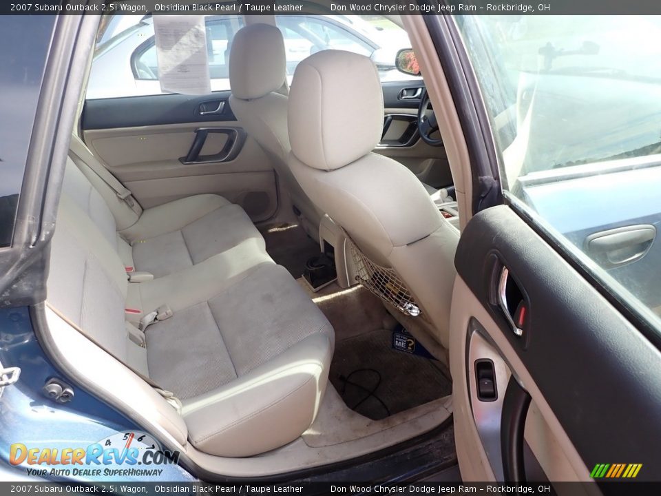 2007 Subaru Outback 2.5i Wagon Obsidian Black Pearl / Taupe Leather Photo #5