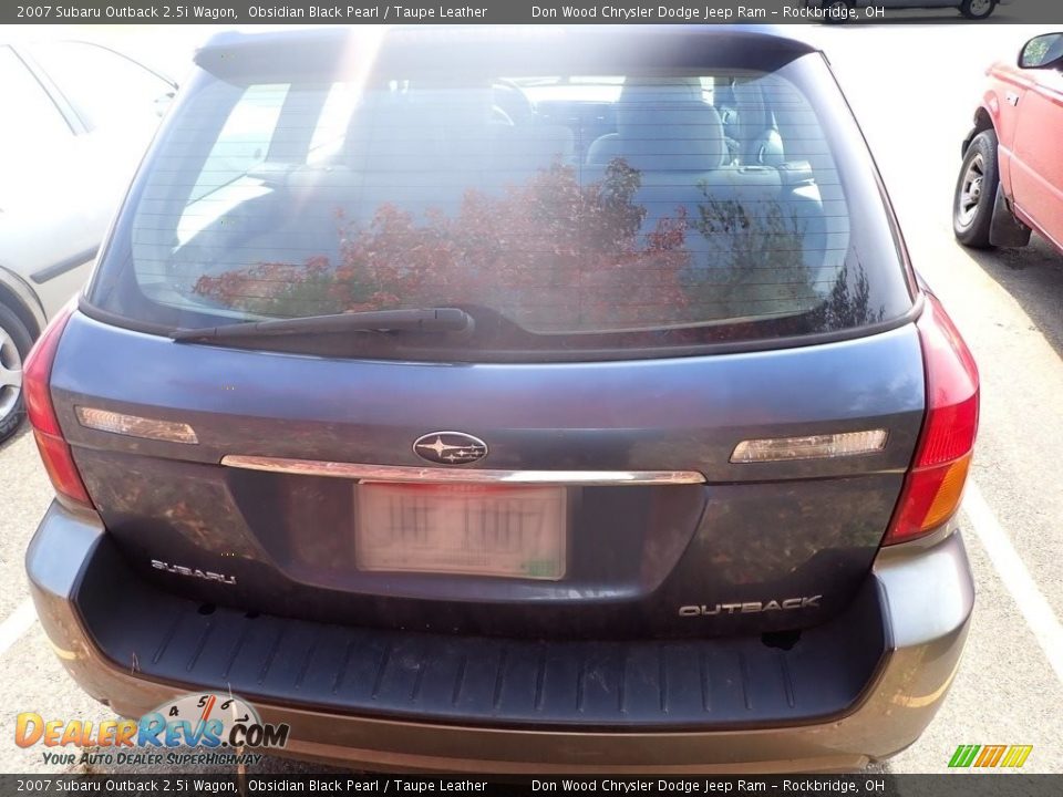 2007 Subaru Outback 2.5i Wagon Obsidian Black Pearl / Taupe Leather Photo #6