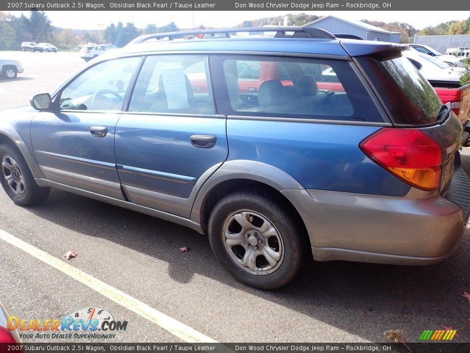 2007 Subaru Outback 2.5i Wagon Obsidian Black Pearl / Taupe Leather Photo #7