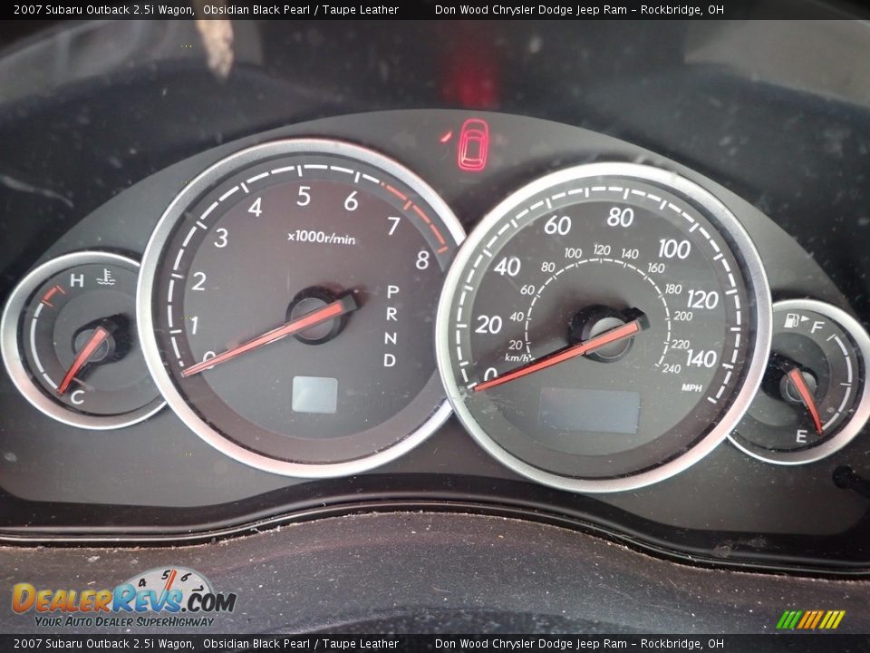 2007 Subaru Outback 2.5i Wagon Obsidian Black Pearl / Taupe Leather Photo #8