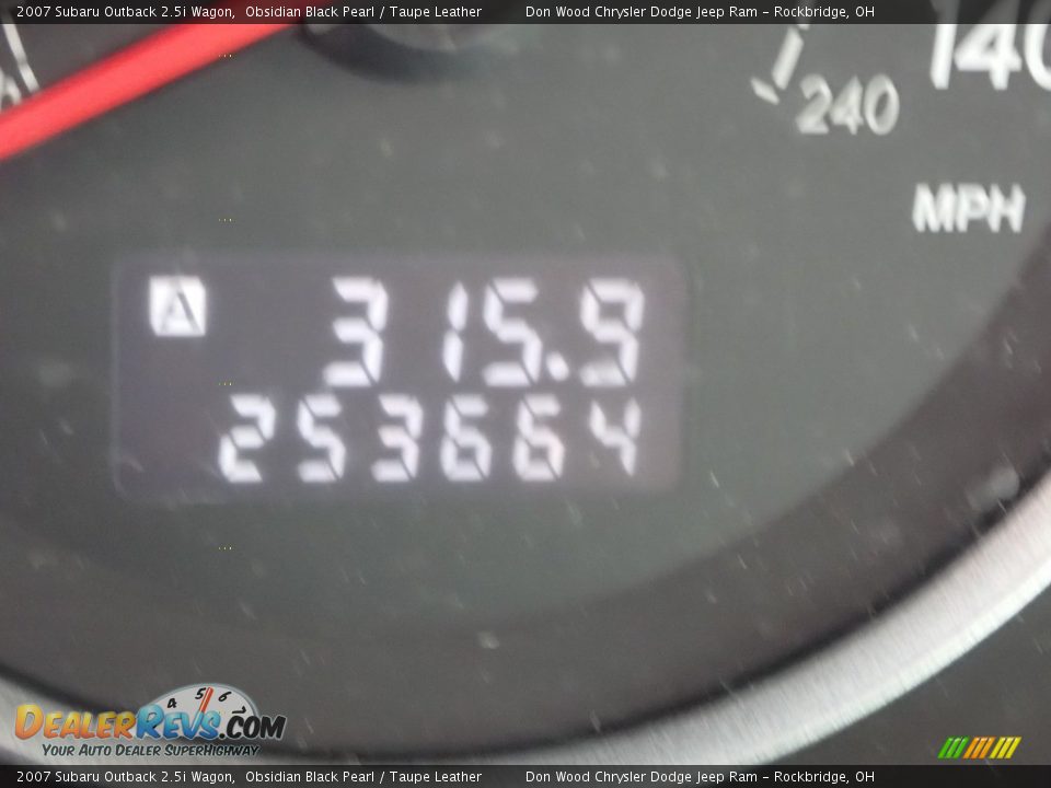 2007 Subaru Outback 2.5i Wagon Obsidian Black Pearl / Taupe Leather Photo #9