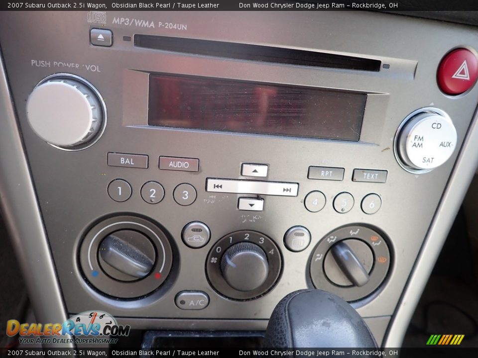 2007 Subaru Outback 2.5i Wagon Obsidian Black Pearl / Taupe Leather Photo #10