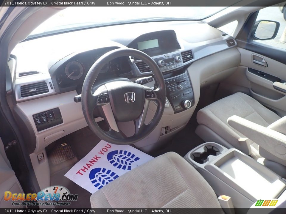 2011 Honda Odyssey EX Crystal Black Pearl / Gray Photo #12