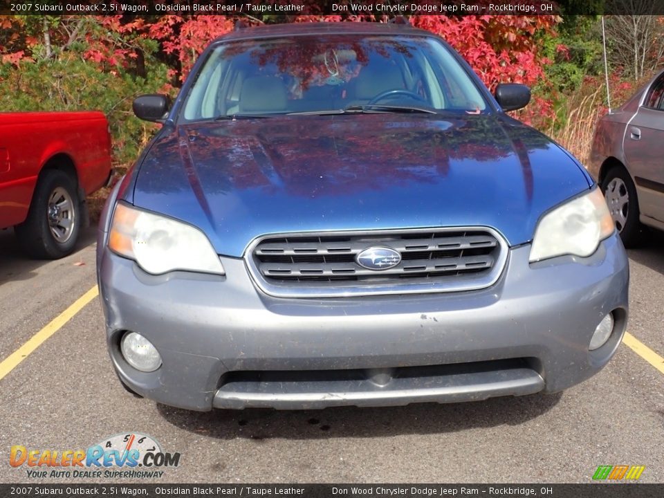 2007 Subaru Outback 2.5i Wagon Obsidian Black Pearl / Taupe Leather Photo #11