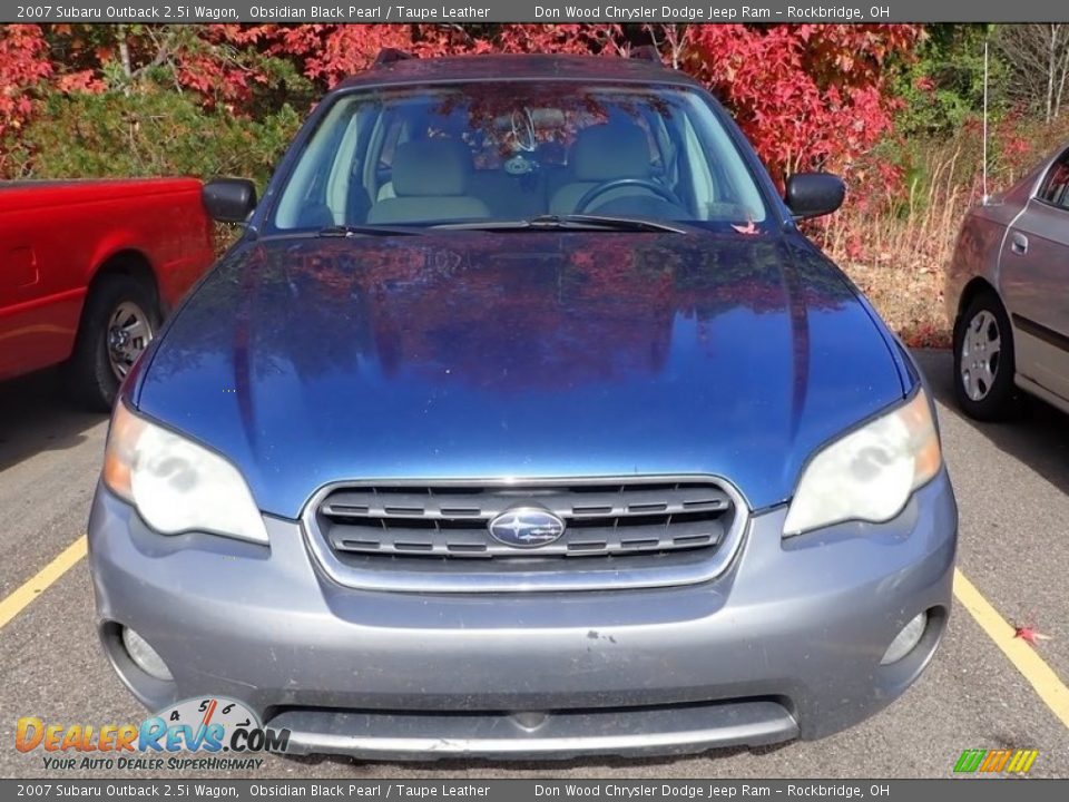2007 Subaru Outback 2.5i Wagon Obsidian Black Pearl / Taupe Leather Photo #12