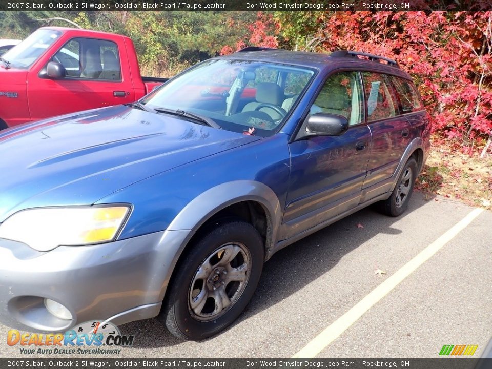 2007 Subaru Outback 2.5i Wagon Obsidian Black Pearl / Taupe Leather Photo #13