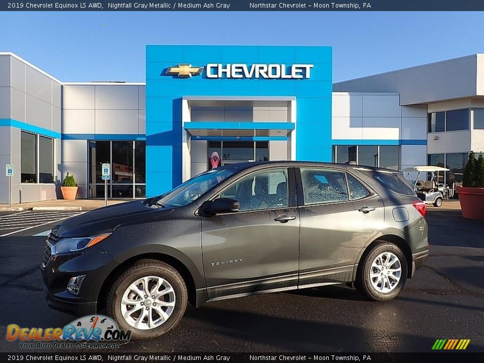 2019 Chevrolet Equinox LS AWD Nightfall Gray Metallic / Medium Ash Gray Photo #1