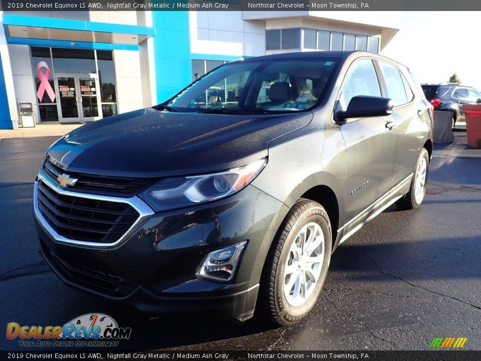 2019 Chevrolet Equinox LS AWD Nightfall Gray Metallic / Medium Ash Gray Photo #2