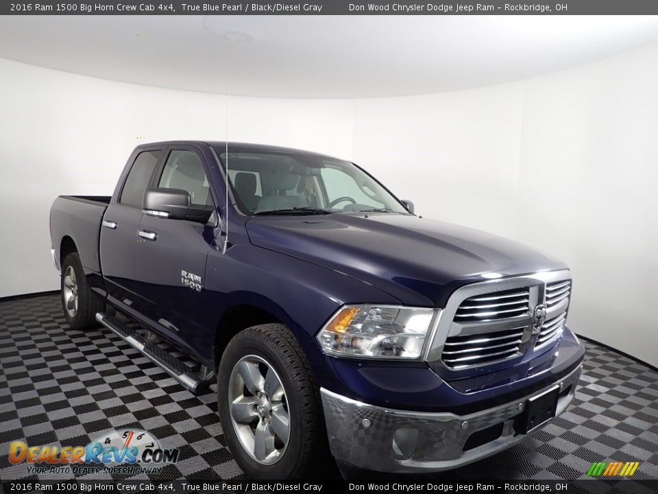 2016 Ram 1500 Big Horn Crew Cab 4x4 True Blue Pearl / Black/Diesel Gray Photo #6