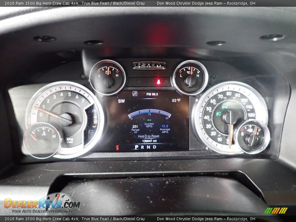 2016 Ram 1500 Big Horn Crew Cab 4x4 Gauges Photo #23