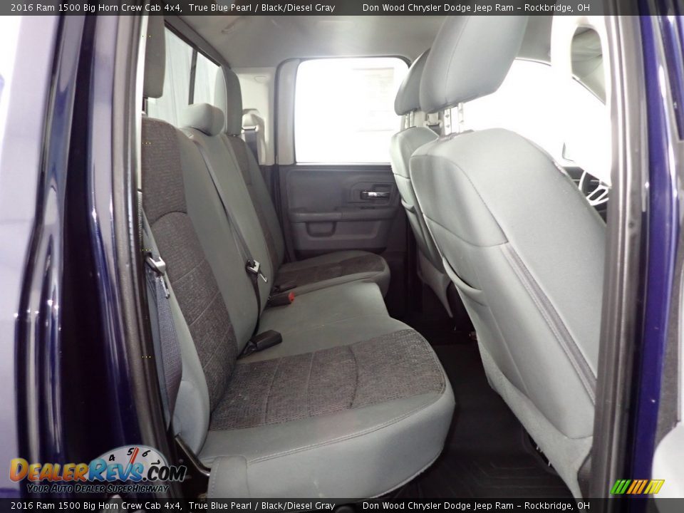 Rear Seat of 2016 Ram 1500 Big Horn Crew Cab 4x4 Photo #34