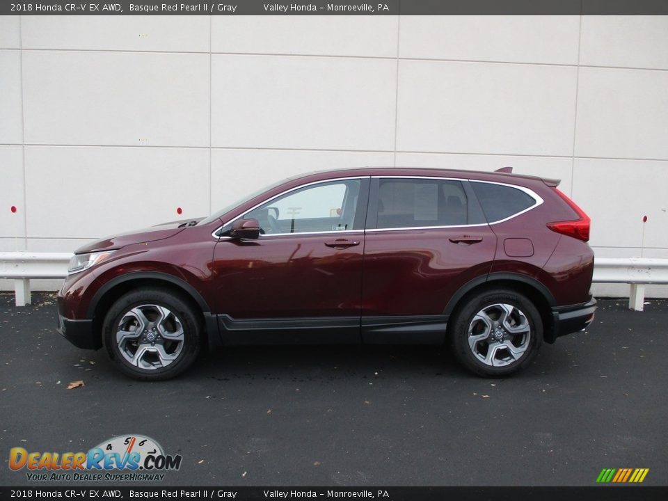 2018 Honda CR-V EX AWD Basque Red Pearl II / Gray Photo #2