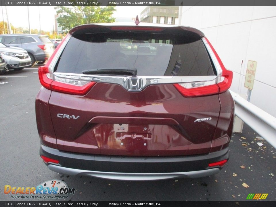 2018 Honda CR-V EX AWD Basque Red Pearl II / Gray Photo #4