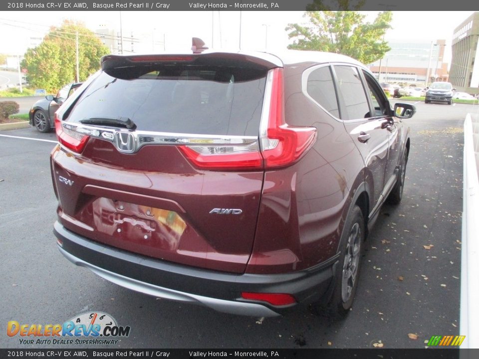 2018 Honda CR-V EX AWD Basque Red Pearl II / Gray Photo #5