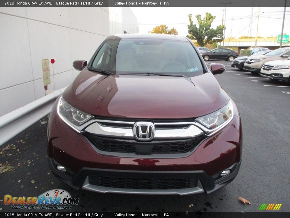 2018 Honda CR-V EX AWD Basque Red Pearl II / Gray Photo #9