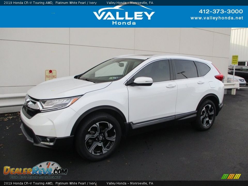 2019 Honda CR-V Touring AWD Platinum White Pearl / Ivory Photo #1