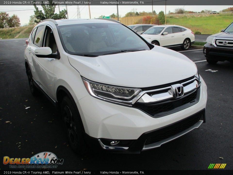 2019 Honda CR-V Touring AWD Platinum White Pearl / Ivory Photo #8