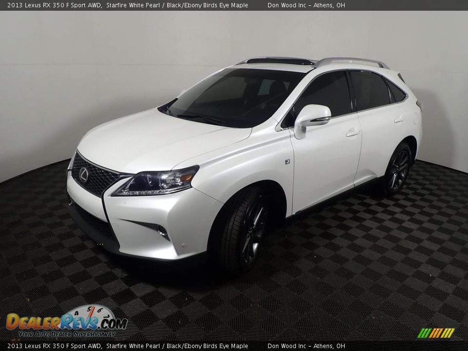 2013 Lexus RX 350 F Sport AWD Starfire White Pearl / Black/Ebony Birds Eye Maple Photo #11