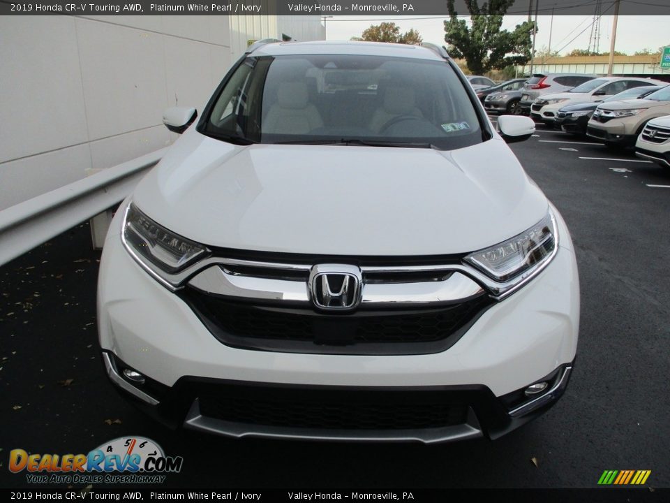 2019 Honda CR-V Touring AWD Platinum White Pearl / Ivory Photo #9