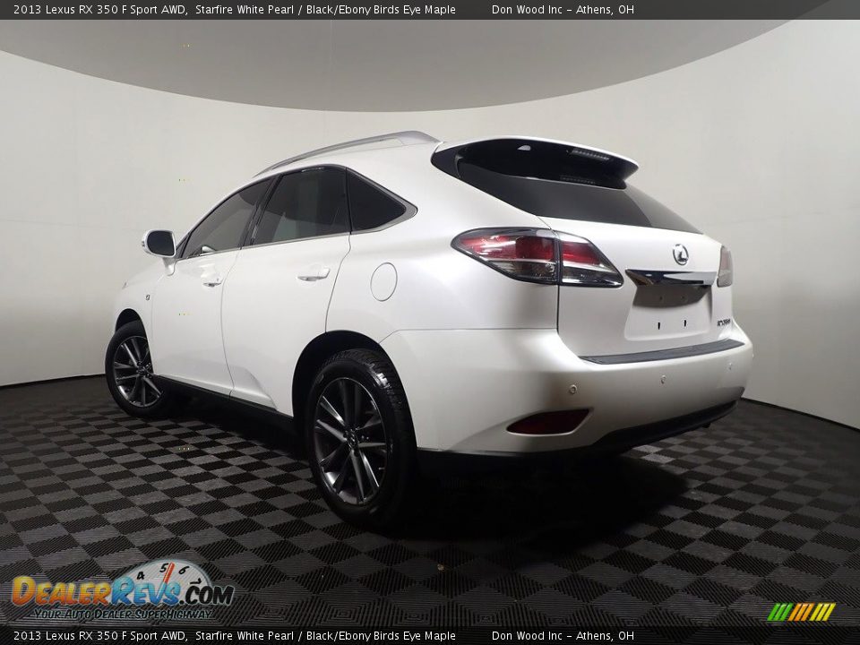 2013 Lexus RX 350 F Sport AWD Starfire White Pearl / Black/Ebony Birds Eye Maple Photo #13