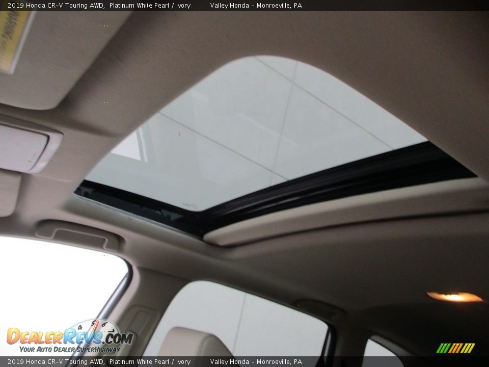 2019 Honda CR-V Touring AWD Platinum White Pearl / Ivory Photo #12