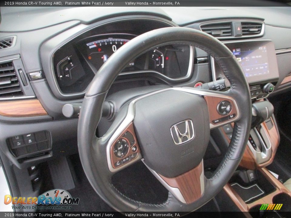 2019 Honda CR-V Touring AWD Platinum White Pearl / Ivory Photo #15