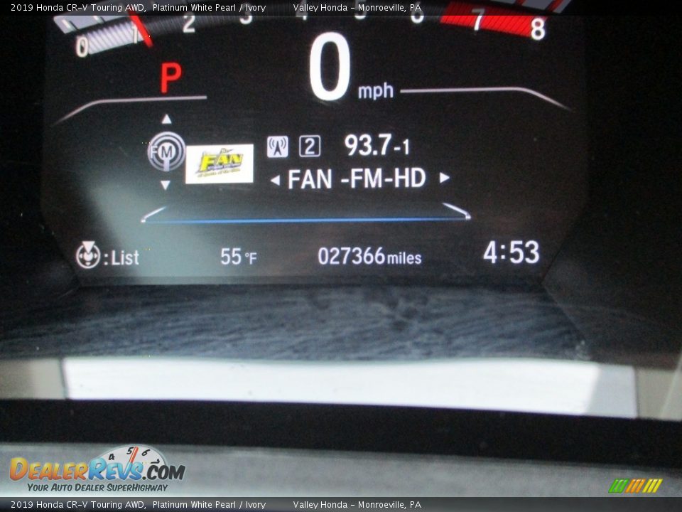 2019 Honda CR-V Touring AWD Platinum White Pearl / Ivory Photo #20