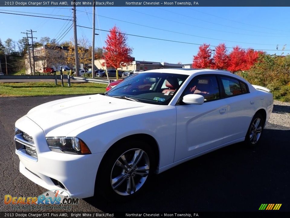 2013 Dodge Charger SXT Plus AWD Bright White / Black/Red Photo #1