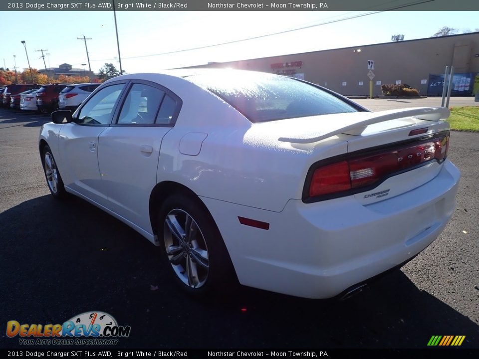 2013 Dodge Charger SXT Plus AWD Bright White / Black/Red Photo #2