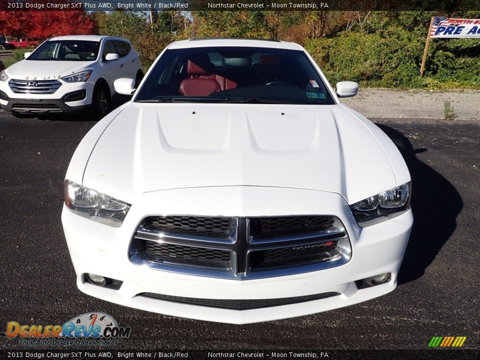 2013 Dodge Charger SXT Plus AWD Bright White / Black/Red Photo #6