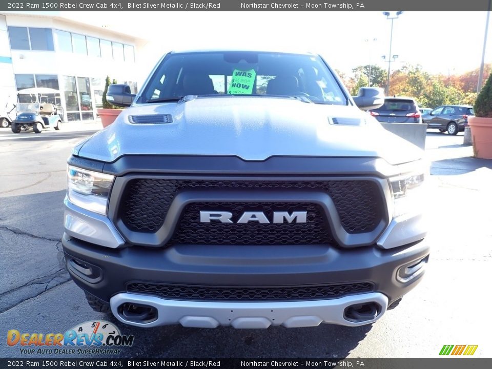 2022 Ram 1500 Rebel Crew Cab 4x4 Billet Silver Metallic / Black/Red Photo #11