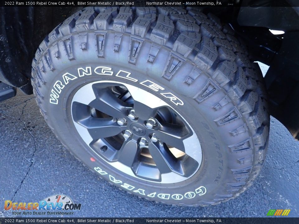 2022 Ram 1500 Rebel Crew Cab 4x4 Billet Silver Metallic / Black/Red Photo #12