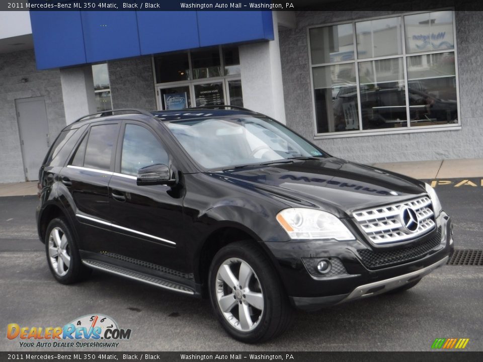 2011 Mercedes-Benz ML 350 4Matic Black / Black Photo #1