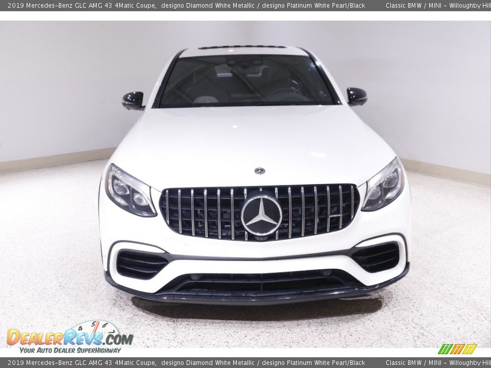 2019 Mercedes-Benz GLC AMG 43 4Matic Coupe designo Diamond White Metallic / designo Platinum White Pearl/Black Photo #2