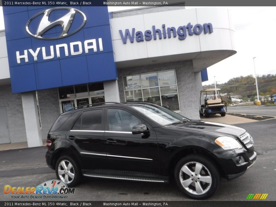 2011 Mercedes-Benz ML 350 4Matic Black / Black Photo #2