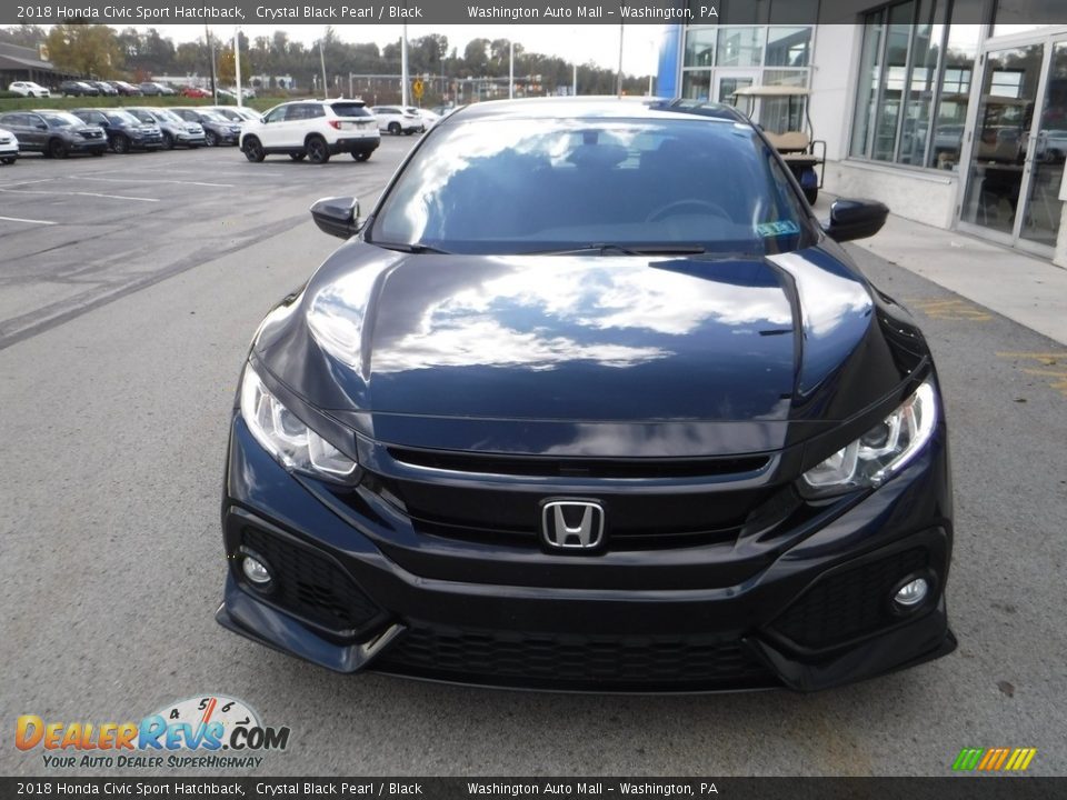 2018 Honda Civic Sport Hatchback Crystal Black Pearl / Black Photo #3