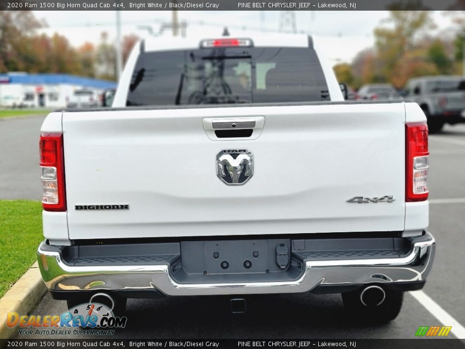 2020 Ram 1500 Big Horn Quad Cab 4x4 Bright White / Black/Diesel Gray Photo #3