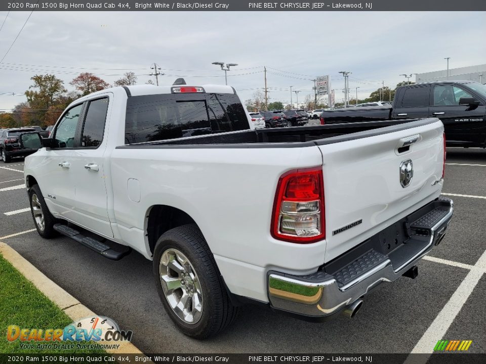 2020 Ram 1500 Big Horn Quad Cab 4x4 Bright White / Black/Diesel Gray Photo #4