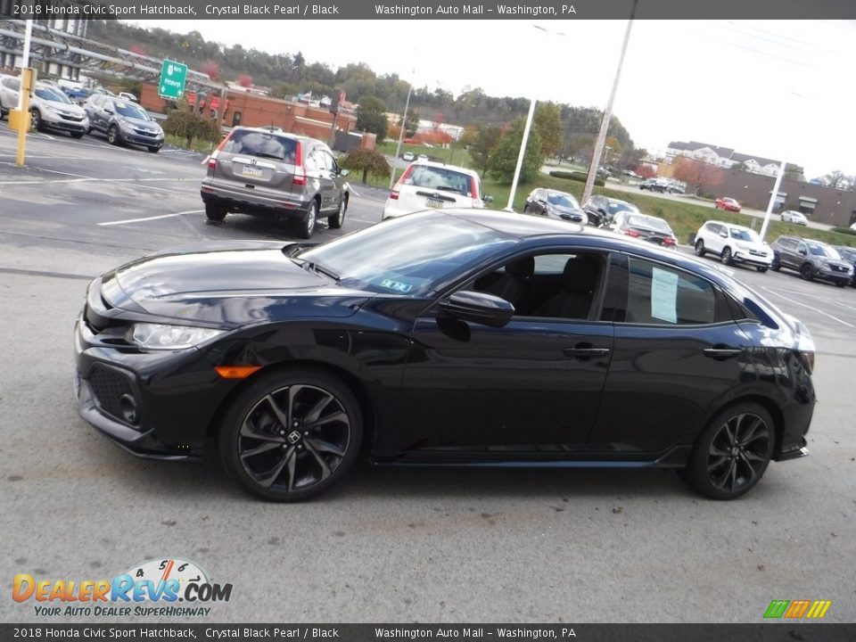 2018 Honda Civic Sport Hatchback Crystal Black Pearl / Black Photo #5