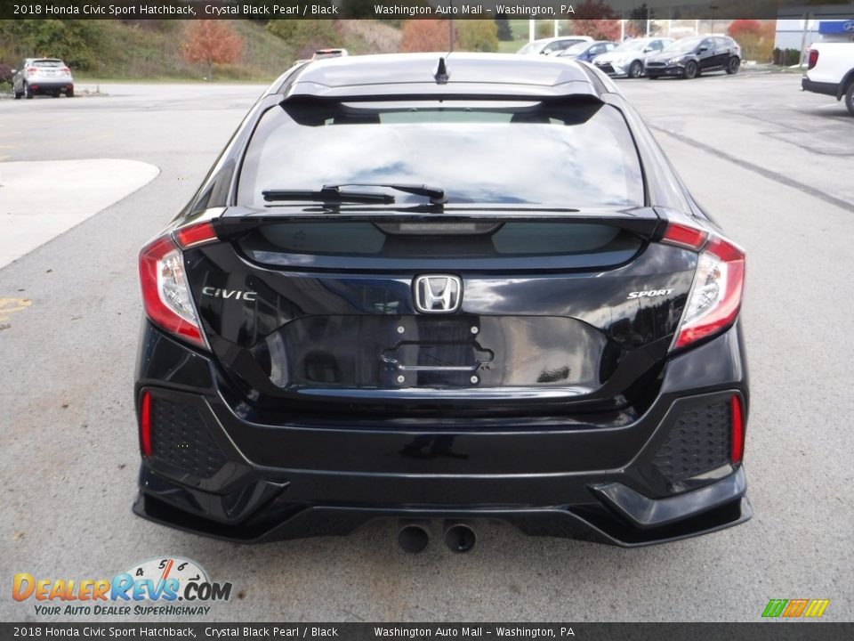 2018 Honda Civic Sport Hatchback Crystal Black Pearl / Black Photo #7