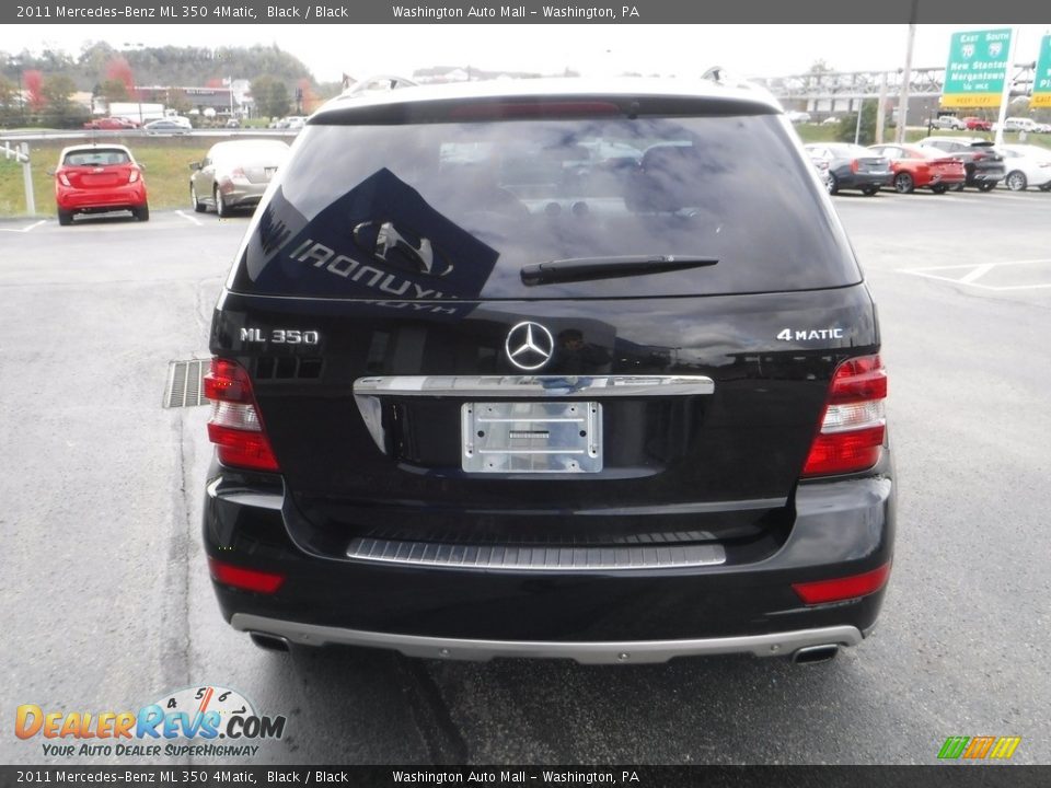 2011 Mercedes-Benz ML 350 4Matic Black / Black Photo #10