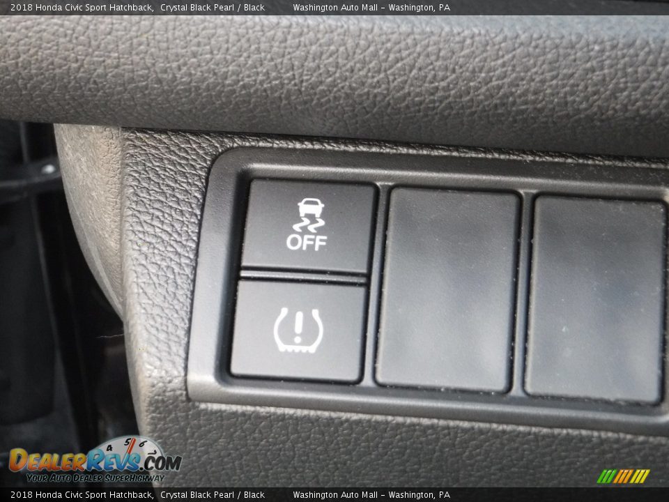 2018 Honda Civic Sport Hatchback Crystal Black Pearl / Black Photo #13